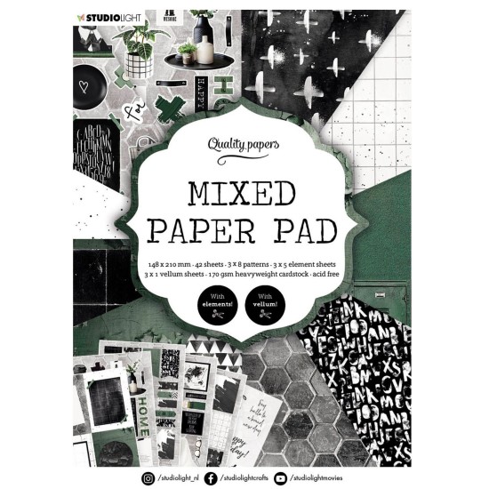 Σετ Χαρτόνια Α5 Studio Light Mixed Paper Pad Pattern nr.161 42φ 170gr Σετ Χαρτόνια Α5 Studio Light Mixed Paper Pad Pattern nr.161 42φ 170gr