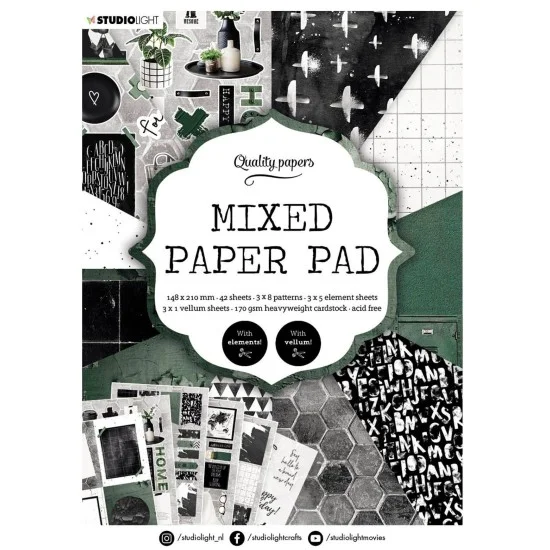 Σετ Χαρτόνια Α5 Studio Light Mixed Paper Pad Pattern nr.161 42φ 170gr
