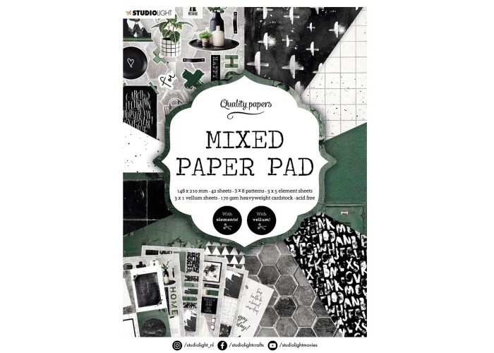 Σετ Χαρτόνια Α5 Studio Light Mixed Paper Pad Pattern nr.161 42φ 170gr Σετ Χαρτόνια Α5 Studio Light Mixed Paper Pad Pattern nr.161 42φ 170gr