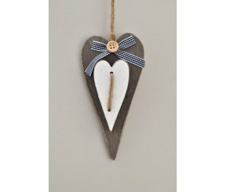 ΚΑΡΔΙΑ ΔΙΠΛΗ ΞΥΛΙΝΗ/ΚΟΥΜΠΙ-ΚΟΡΔΕΛΑ 16X8CM BEIGE-IVORY ΚΑΡΔΙΑ ΔΙΠΛΗ ΞΥΛΙΝΗ/ΚΟΥΜΠΙ-ΚΟΡΔΕΛΑ 16X8CM BEIGE-IVORY