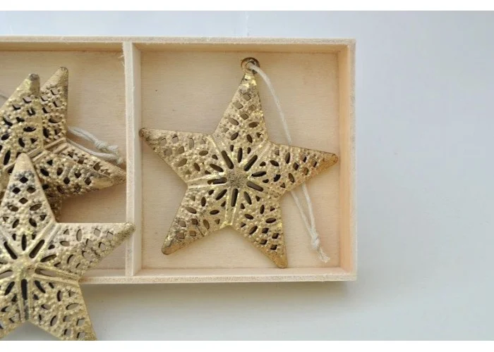 ΑΣΤΕΡΙΑ ΜΕΤΑΛ ΣΧΕΔΙΟ S/6 7X7CM GOLD