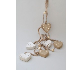 ΚΑΡΔΙΕΣ (6) ΞΥΛΙΝΕΣ ΓΙΡΛΑΝΤΑ ΠΕΡΛ 0,05X1,1M  BEIGE-IVORY ΚΑΡΔΙΕΣ (6) ΞΥΛΙΝΕΣ ΓΙΡΛΑΝΤΑ ΠΕΡΛ 0,05X1,1M  BEIGE-IVORY