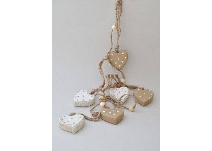 ΚΑΡΔΙΕΣ (6) ΞΥΛΙΝΕΣ ΓΙΡΛΑΝΤΑ ΠΕΡΛ 0,05X1,1M BEIGE-IVORY ΚΑΡΔΙΕΣ (6) ΞΥΛΙΝΕΣ ΓΙΡΛΑΝΤΑ ΠΕΡΛ 0,05X1,1M BEIGE-IVORY