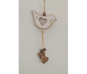 ΠΟΥΛΑΚΙ ΞΥΛΙΝΟ ΣΧΕΔΙΟ ΚΑΡΔΙΑ ΚΑΡΔΟΥΛΕΣ 19X9,5CM 