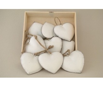 ΚΑΡΔΙΕΣ ΜΕΤΑΛΛΙΚΕΣ ΚΡΕΜΑΣΤΕΣ S/10 4,8X4,5CM WHITE ΚΑΡΔΙΕΣ ΜΕΤΑΛΛΙΚΕΣ ΚΡΕΜΑΣΤΕΣ S/10 4,8X4,5CM WHITE