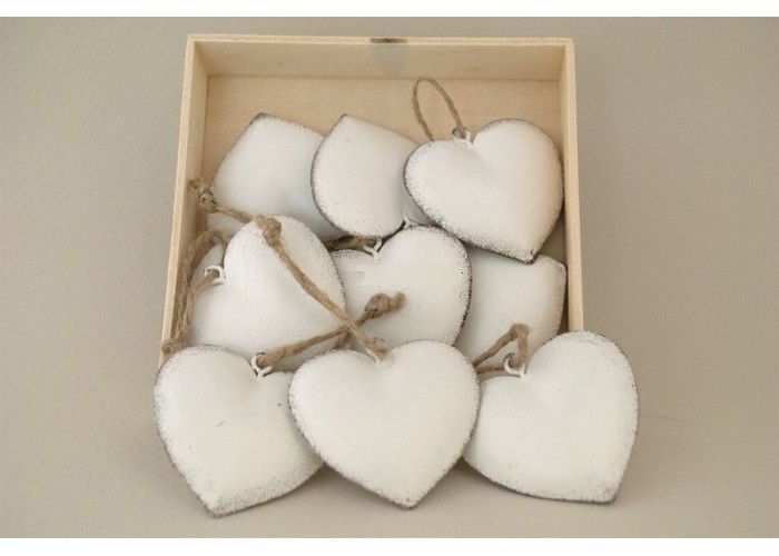 ΚΑΡΔΙΕΣ ΜΕΤΑΛΛΙΚΕΣ ΚΡΕΜΑΣΤΕΣ S/10 4,8X4,5CM WHITE ΚΑΡΔΙΕΣ ΜΕΤΑΛΛΙΚΕΣ ΚΡΕΜΑΣΤΕΣ S/10 4,8X4,5CM WHITE