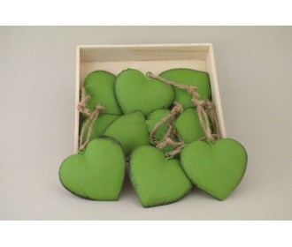ΚΑΡΔΙΕΣ ΜΕΤΑΛΛΙΚΕΣ ΚΡΕΜΑΣΤΕΣ S/10 4,8X4,5CM GREEN ΚΑΡΔΙΕΣ ΜΕΤΑΛΛΙΚΕΣ ΚΡΕΜΑΣΤΕΣ S/10 4,8X4,5CM GREEN
