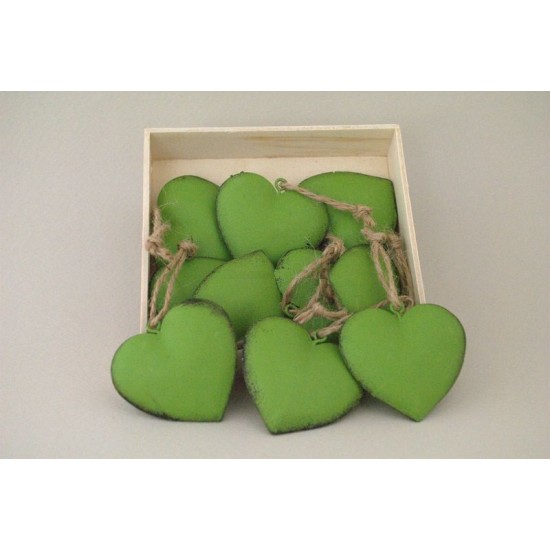 ΚΑΡΔΙΕΣ ΜΕΤΑΛΛΙΚΕΣ ΚΡΕΜΑΣΤΕΣ S/10 4,8X4,5CM GREEN ΚΑΡΔΙΕΣ ΜΕΤΑΛΛΙΚΕΣ ΚΡΕΜΑΣΤΕΣ S/10 4,8X4,5CM GREEN
