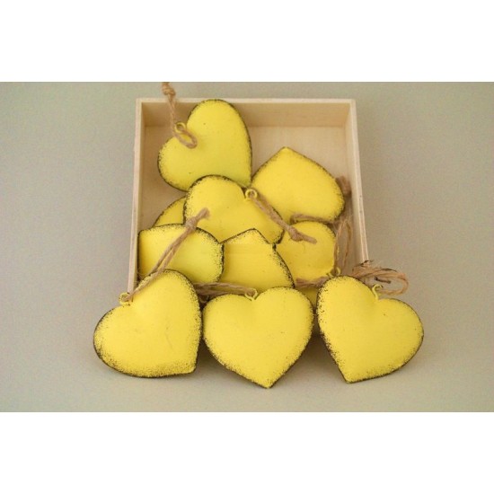 ΚΑΡΔΙΕΣ ΜΕΤΑΛΛΙΚΕΣ ΚΡΕΜΑΣΤΕΣ S/10 4,8X4,5CM YELLOW ΚΑΡΔΙΕΣ ΜΕΤΑΛΛΙΚΕΣ ΚΡΕΜΑΣΤΕΣ S/10 4,8X4,5CM YELLOW