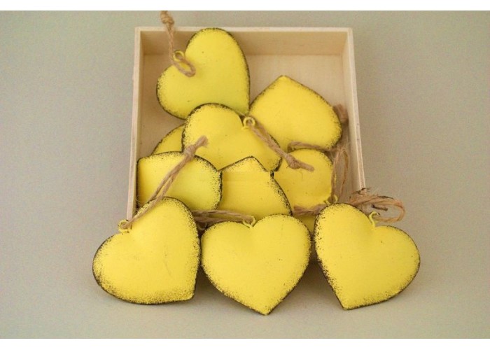 ΚΑΡΔΙΕΣ ΜΕΤΑΛΛΙΚΕΣ ΚΡΕΜΑΣΤΕΣ S/10 4,8X4,5CM YELLOW ΚΑΡΔΙΕΣ ΜΕΤΑΛΛΙΚΕΣ ΚΡΕΜΑΣΤΕΣ S/10 4,8X4,5CM YELLOW