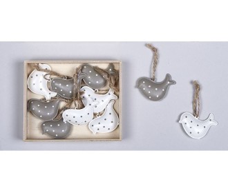 ΠΟΥΛΑΚΙΑ ΜΕΤΑΛΛΙΚΑ ΚΡΕΜΑΣΤΑ S/10 5X3,7CM WHITE-GRAY ΠΟΥΛΑΚΙΑ ΜΕΤΑΛΛΙΚΑ ΚΡΕΜΑΣΤΑ S/10 5X3,7CM WHITE-GRAY