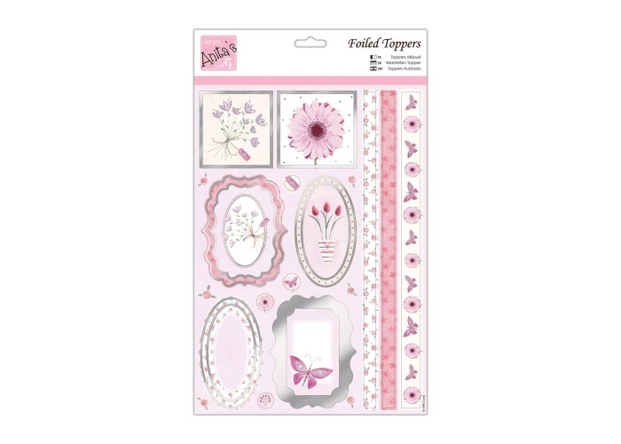 Toppers από μεταλιζέ χαρτί  &amp; Paper Pack - Pink Gerbera