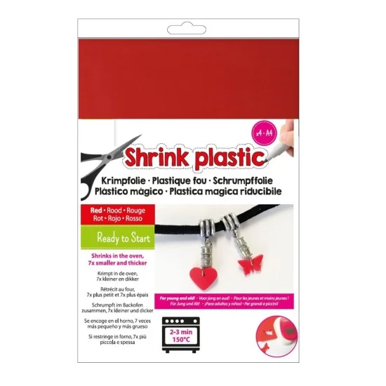 Shrink plastic κόκκινο A4 4 φύλλα
