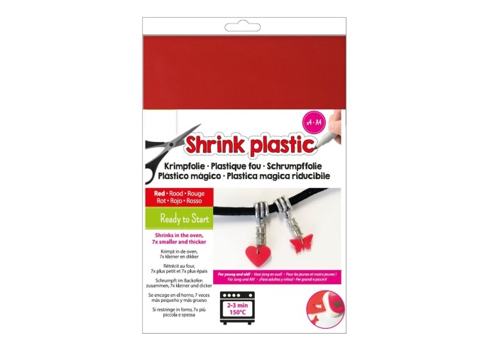Shrink plastic κόκκινο A4 4 φύλλα Shrink plastic κόκκινο A4 4 φύλλα