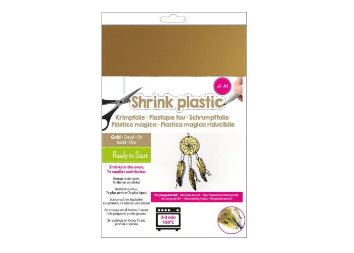 Shrink plastic χρυσό A4 4 φύλλα Shrink plastic χρυσό A4 4 φύλλα
