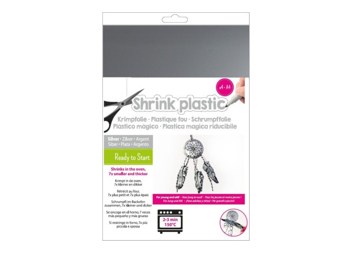 Shrink plastic ασημί A4 4 φύλλα Shrink plastic ασημί A4 4 φύλλα