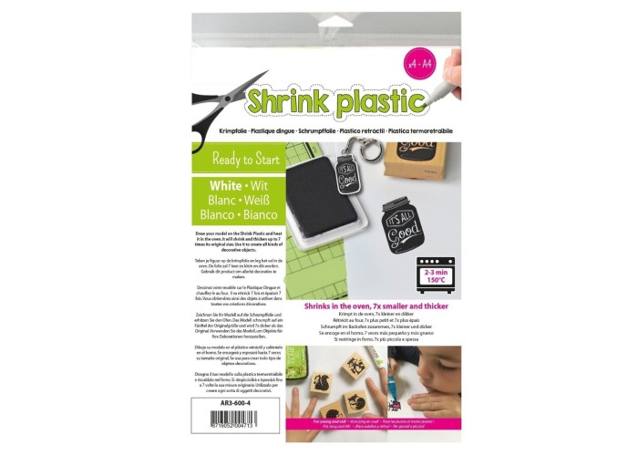 Shrink plastic λευκό A4, 4 φύλλα