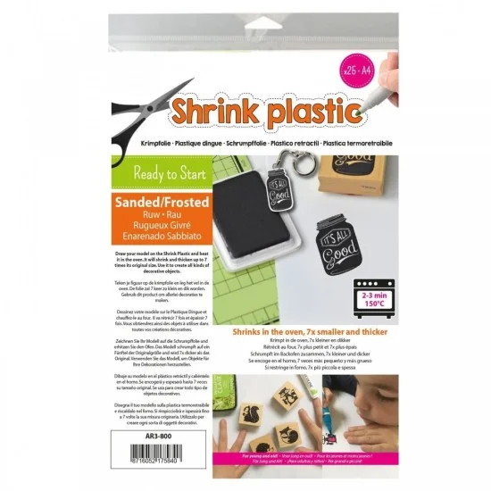 Shrink Plastic Frosted A4, 25 Φύλλα