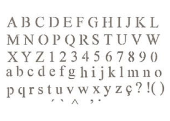 Στενσιλ ABC 42x25cm (Συνολικό μέγεθος) Στενσιλ ABC 42x25cm (Συνολικό μέγεθος)