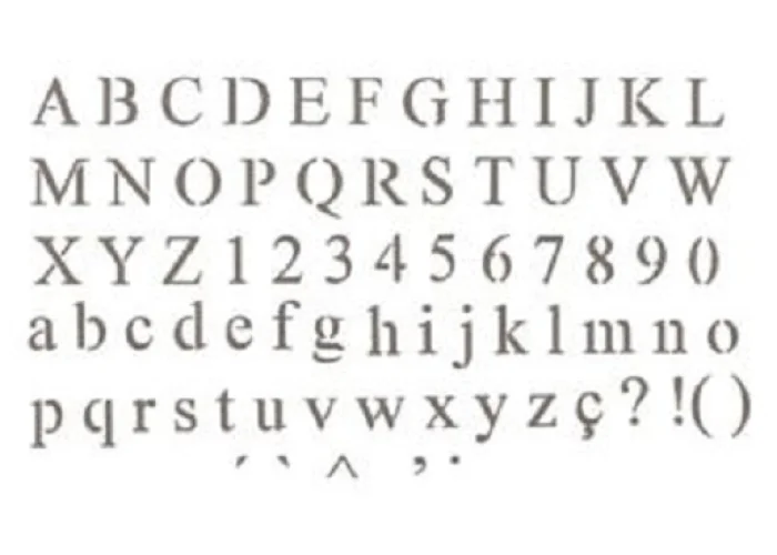 Στενσιλ ABC 42x25cm (Συνολικό μέγεθος)