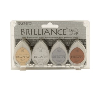 Μελάνι Για Σφραγίδες Tsukineko • Brilliance dew drop ink pad 4pcs set Planetarium Μελάνι Για Σφραγίδες Tsukineko • Brilliance dew drop ink pad 4pcs set Planetarium