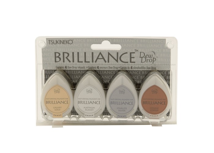 Μελάνι Για Σφραγίδες Tsukineko • Brilliance dew drop ink pad 4pcs set Planetarium Μελάνι Για Σφραγίδες Tsukineko • Brilliance dew drop ink pad 4pcs set Planetarium