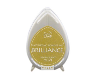 Μελάνι Για Σφραγιδες Tsukineko • Brilliance dew drop ink pad pearl Olive Μελάνι Για Σφραγιδες Tsukineko • Brilliance dew drop ink pad pearl Olive