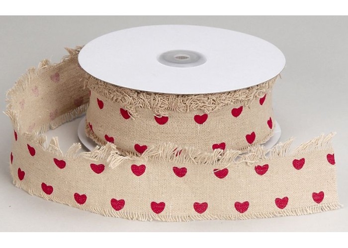 ΚΟΡΔΕΛΑ ΕΚΤΥΠΩΜΕΝΗ ΚΑΡΔΙΕΣ 50MMX20MET BEIGE-RED ΚΟΡΔΕΛΑ ΕΚΤΥΠΩΜΕΝΗ ΚΑΡΔΙΕΣ 50MMX20MET BEIGE-RED
