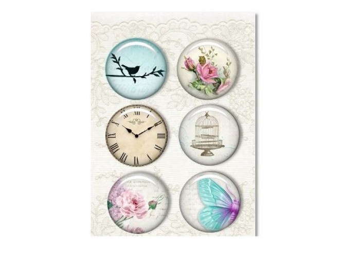 Διακοσμητικά αυτοκόλλητα 6τεμ Dreamy Mornings collection 30cm x 30cm 190γρ