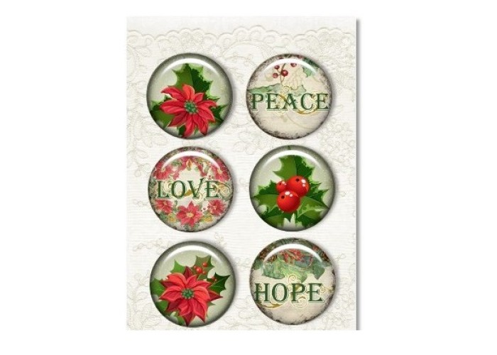 Διακοσμητικά αυτοκόλλητα 6τεμ Christmas Greetings collection 6τεμ / μέγεθος τεμαχίου 2,50cm Διακοσμητικά αυτοκόλλητα 6τεμ Christmas Greetings collection 6τεμ / μέγεθος τεμαχίου 2,50cm