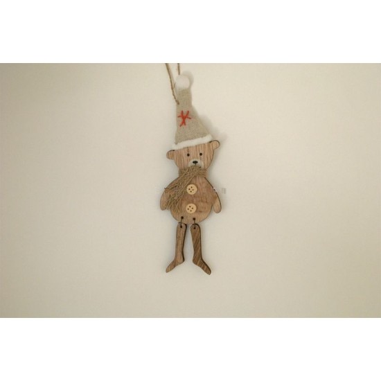 ΑΡΚΟΥΔΑΚΙ ΞΥΛΙΝΟ ΜΕ ΣΚΟΥΦΟ 18Χ6CM - BEIGE ΑΡΚΟΥΔΑΚΙ ΞΥΛΙΝΟ ΜΕ ΣΚΟΥΦΟ 18Χ6CM - BEIGE