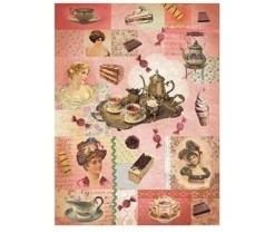 Ριζόχαρτο Decoupage - Tea  - A4 Ριζόχαρτο Decoupage - Tea  - A4