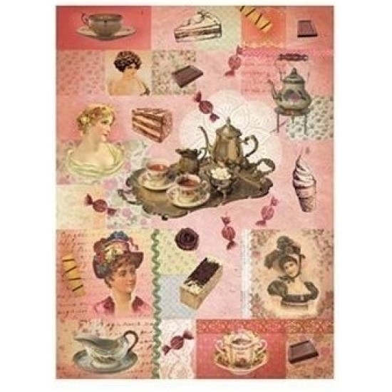 Ριζόχαρτο Decoupage - Tea - A4 Ριζόχαρτο Decoupage - Tea - A4