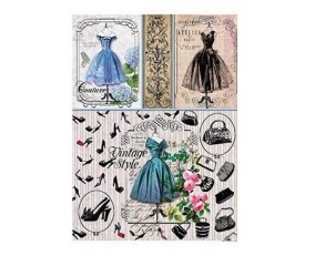 Ριζόχαρτο Decoupage blue dress- A4