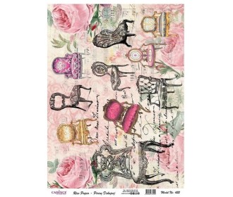 Ριζόχαρτο Decoupage -Chairs  - A4 Ριζόχαρτο Decoupage -Chairs  - A4
