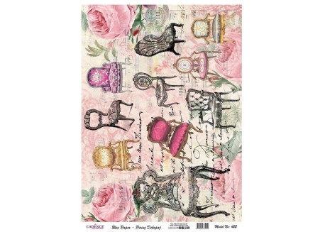 Ριζόχαρτο Decoupage -Chairs - A4 Ριζόχαρτο Decoupage -Chairs - A4