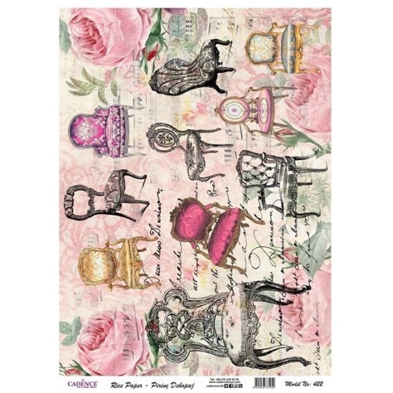 Ριζόχαρτο Decoupage -Chairs - A4 Ριζόχαρτο Decoupage -Chairs - A4