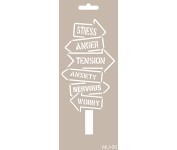 Mix Media Stencil - 10x20cm - MU-66 Mix Media Stencil - 10x20cm - MU-66