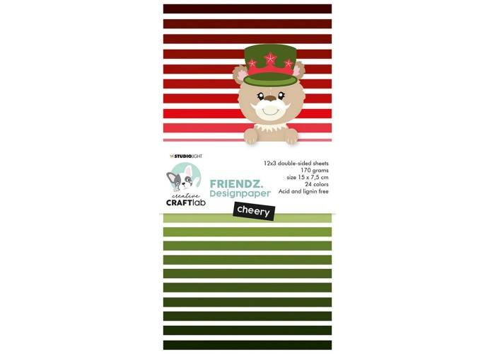 Σετ Χαρτόνια Χειροτεχνίας Friendz Paper Pad Cheery Reds & Greens 15cm X 7,5cm 36φ 170gsm Σετ Χαρτόνια Χειροτεχνίας Friendz Paper Pad Cheery Reds & Greens 15cm X 7,5cm 36φ 170gsm