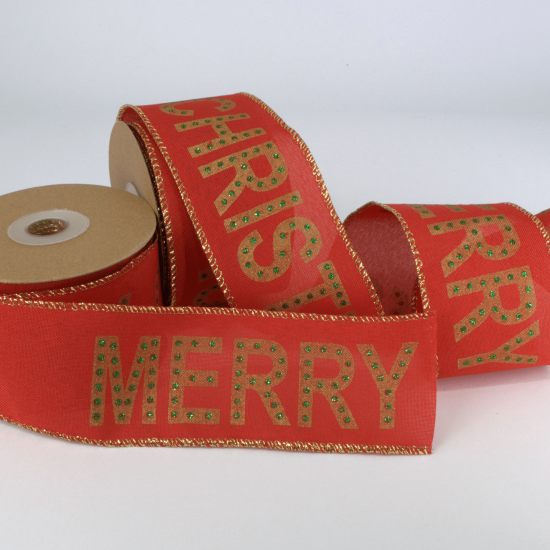 ΚΟΡΔΕΛΑ MERRY CHRISTMAS 63MMX10MET RED ΚΟΡΔΕΛΑ MERRY CHRISTMAS 63MMX10MET RED