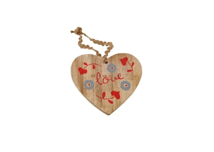ΞΥΛΙΝΗ ΚΑΡΔΙΑ ΖΩΓΡΑΦΙΣΤΟ 'LOVE' 10,8Χ0,9Χ9,5CM