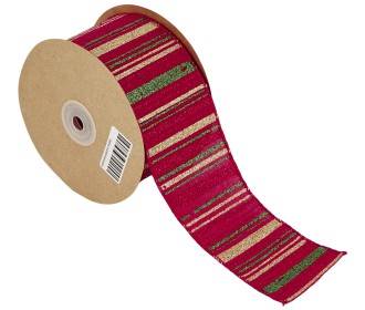 ΚΟΡΔΕΛΑ ΙΣΙΕΣ ΡΙΓΕΣ ΜΕ ΣΥΡΜΑ 63MMX10MET RED-GREEN D-GOLD MET