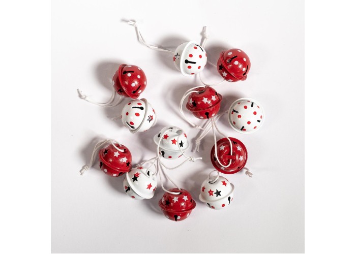 ΔΙΑΚΟΣΜΗΤΙΚΑ ΜΕΤΑΛΛΙΚΑ ΚΟΥΔΟΥΝΙ SET12 3X2,5CM WHITE-RED ΔΙΑΚΟΣΜΗΤΙΚΑ ΜΕΤΑΛΛΙΚΑ ΚΟΥΔΟΥΝΙ SET12 3X2,5CM WHITE-RED