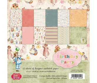 Σετ χαρτόνια Birthday Party 30cm  x 30cm 12φ 250γρ Σετ χαρτόνια Birthday Party 30cm  x 30cm 12φ 250γρ