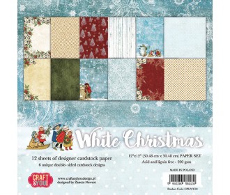 Σετ χαρτόνια White Christmas 30cm  x 30cm 12φ 200γρ Σετ χαρτόνια White Christmas 30cm  x 30cm 12φ 200γρ