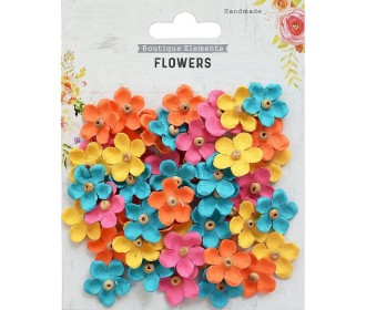 Χειροποίητα Λουλούδια Με Ξύλινη Χάντρα Vivid Palette 50τεμ  Χειροποίητα Λουλούδια Με Ξύλινη Χάντρα Vivid Palette 50τεμ