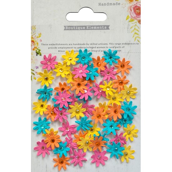 Χειροποίητα Λουλούδια Micro Jewlled Με Στρας Vivid Palette 60τεμ Χειροποίητα Λουλούδια Micro Jewlled Με Στρας Vivid Palette 60τεμ