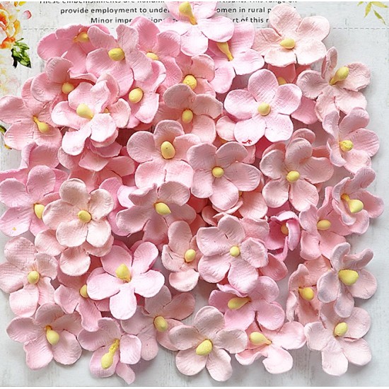 Χειροποίητα Λουλούδια Paula Pearl Pink 60τεμ