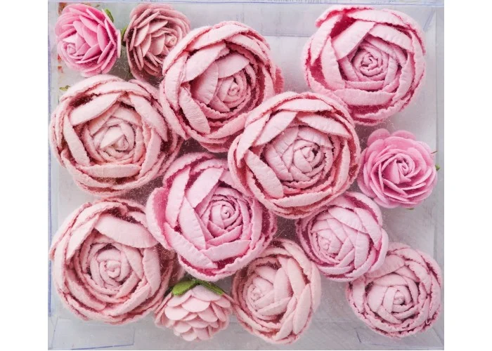 Χειροποίητα English Roses ροζ 13τεμ