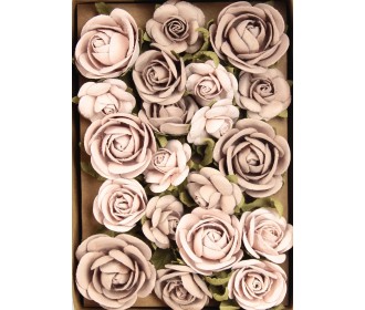 Χειροποίητα Τριαντάφυλλα Fiona Nude 28τεμ ( 20 Λουλούδια Και 8 Κλαδιά Με Φύλλα)